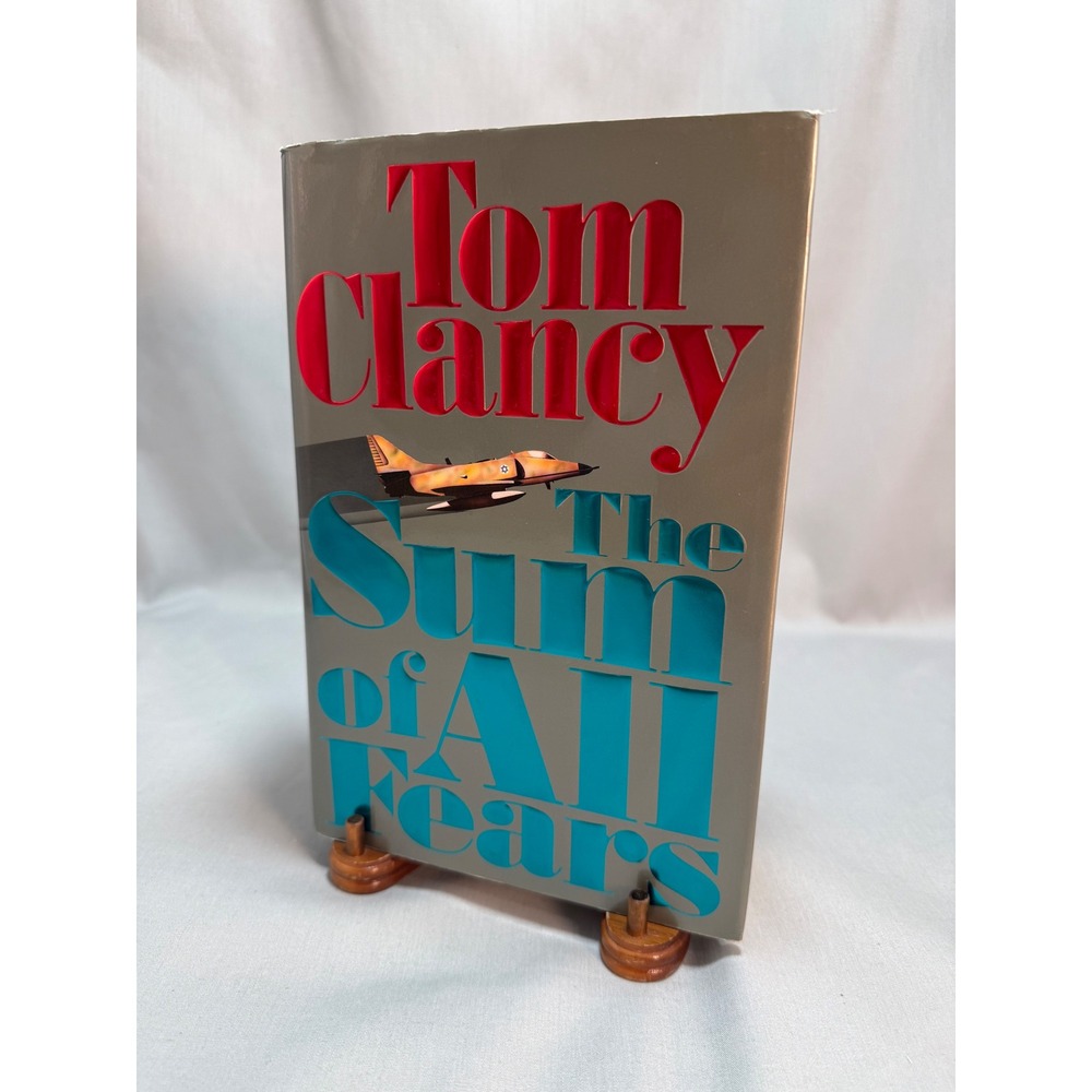 Tom Clancy The Sum of All Fears Gray 1st Ed HC DJ Jack Ryan Military Thriller